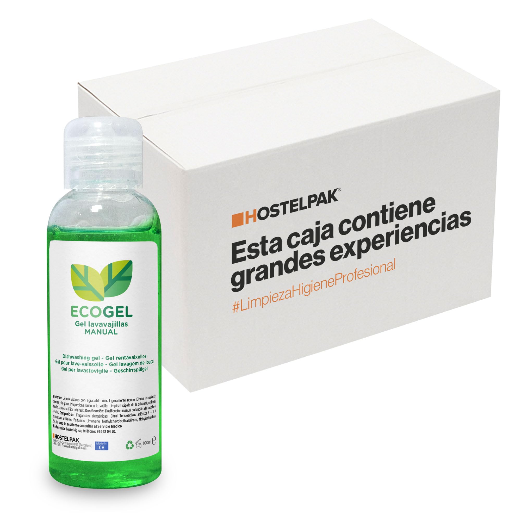 Hostelpak120 x 100 ml Detergente lavavajillas manual Amenities apartamento turistico