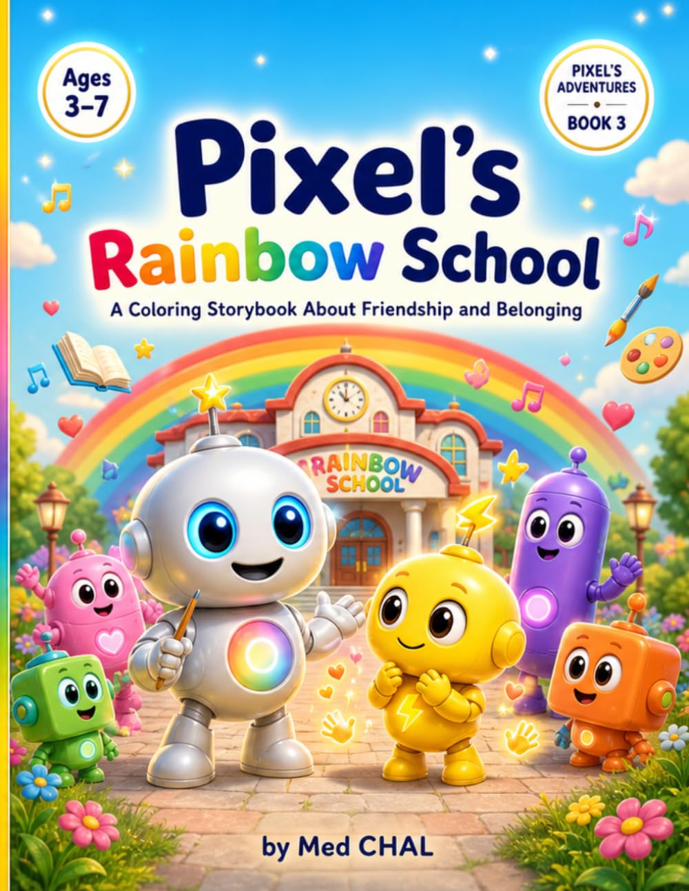 Pixel's Rainbow School: A Coloring Storybook About Friendship and Belonging | Fun Read-and-Color Adventure for Kids Ages 3-7 (Pixel's Adventures)