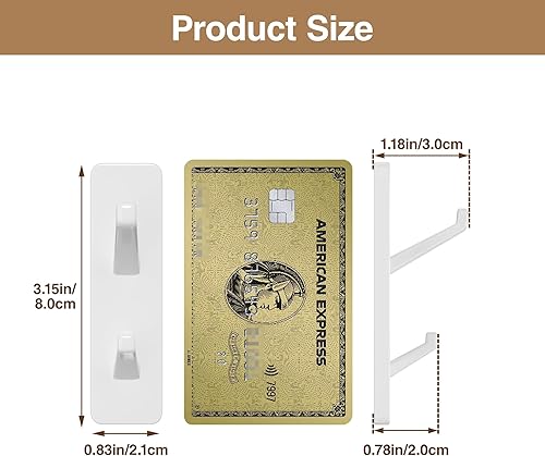 Miniatura 6 de Paquete de 6 ganchos adhesivos blancos inoxidables, ganchos adhesivos extra fuertes, ganchos resistentes para colgar en la pared, ganchos de torre