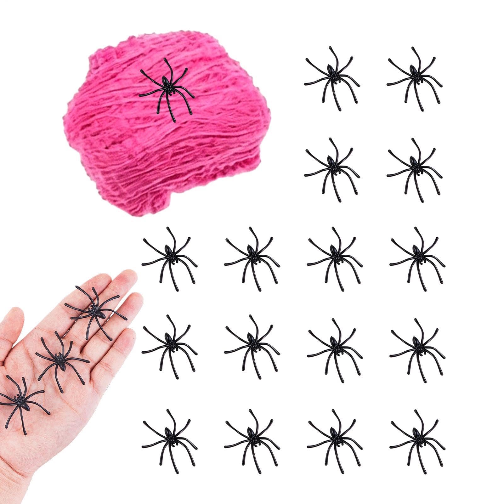 Toile d'araignée d'Halloween extensible pour accessoires de fête et appartement