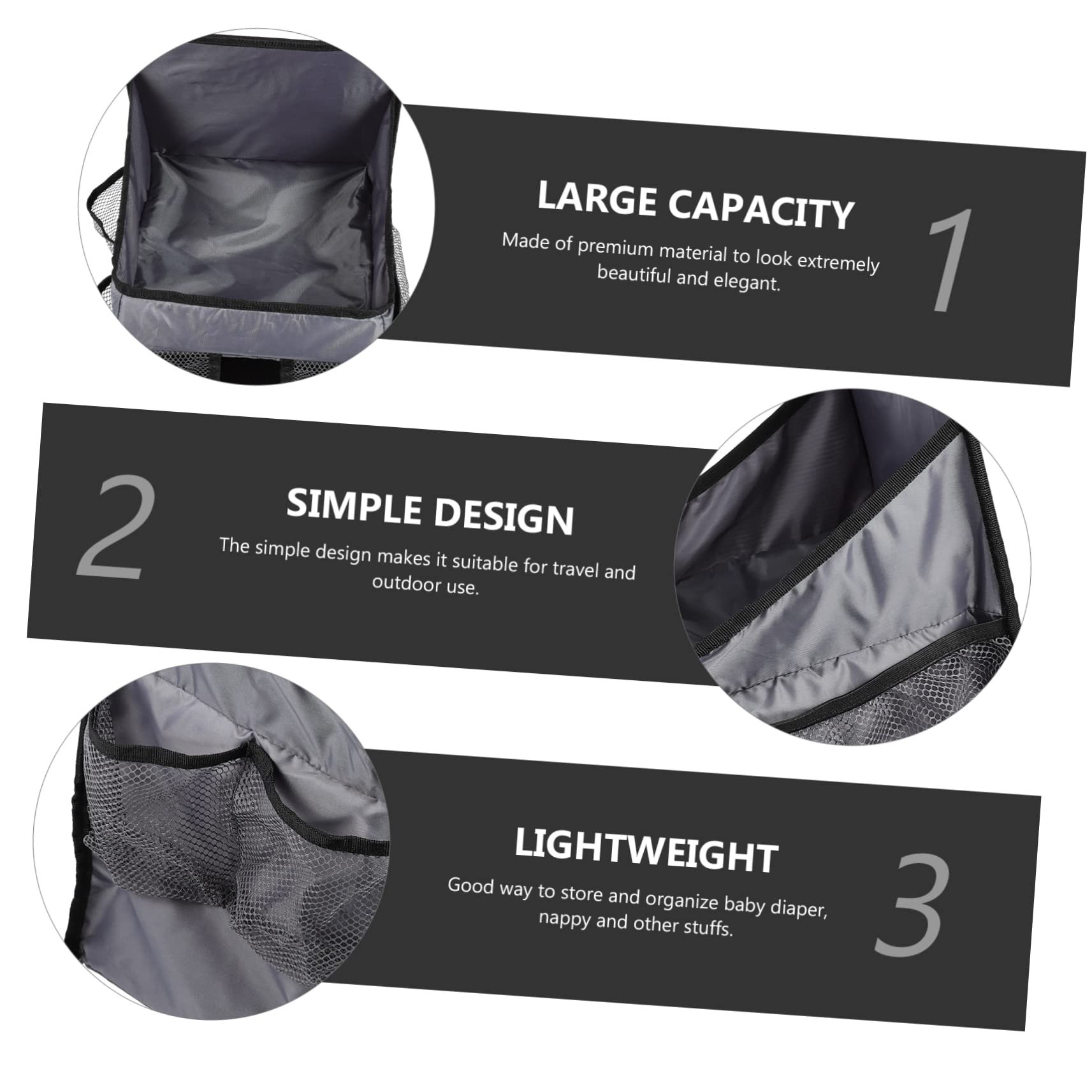 Windelorganizer Hängend für Babywindeln und Kleidung, Leicht | Oxford Gewebe mit Karton, für Outdoor und Reise, mit Mehreren Fächern zur Aufbewahrung