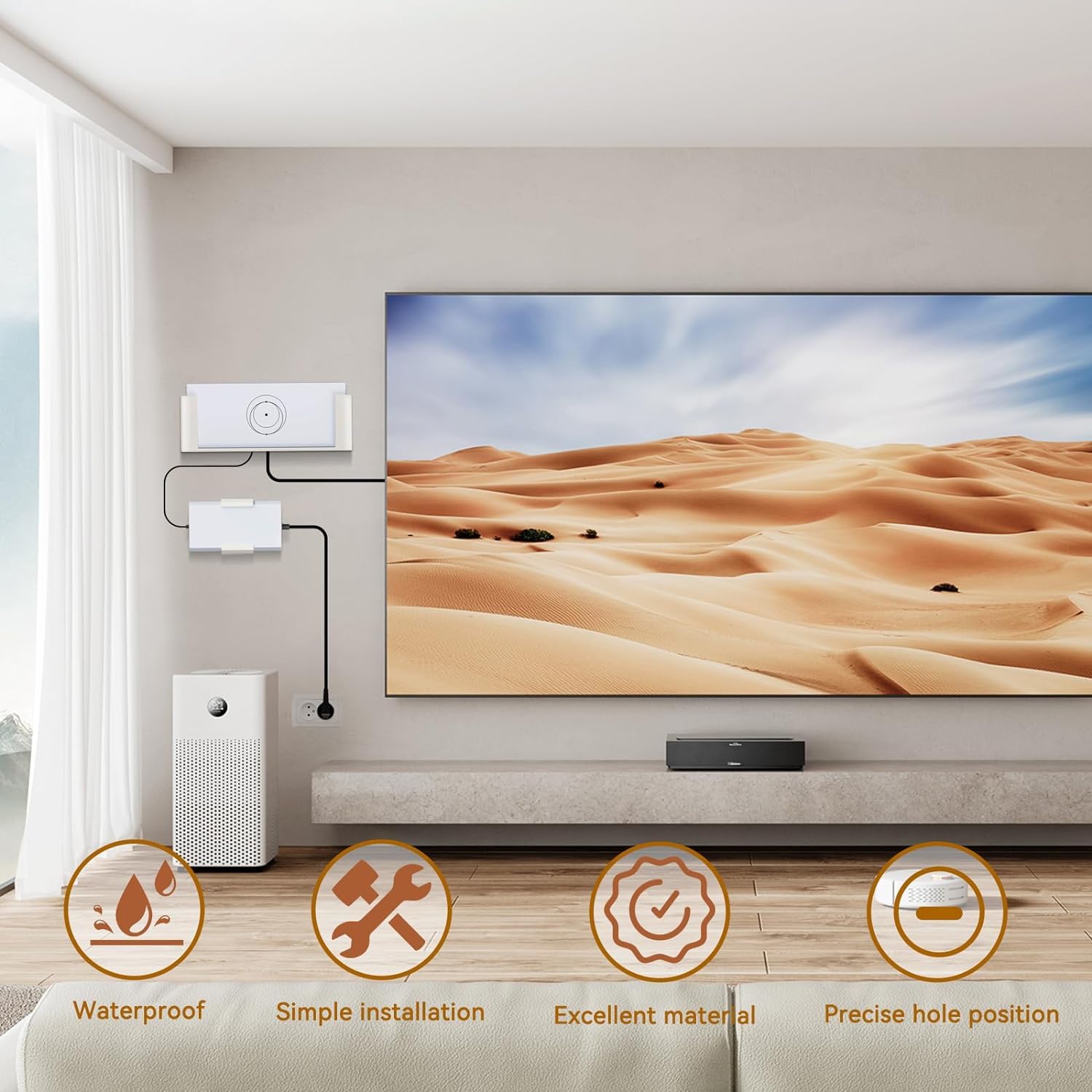 Starlink Gen 3 Halterung, 2-in-1 Metall-Wandhalterungs-Kit Für Starlink Gen 3 Mesh Router Und Starlink Gen Netzteil, Starlink Wandhalter-Kit, Hohe Leistung Und Signalintegrität
