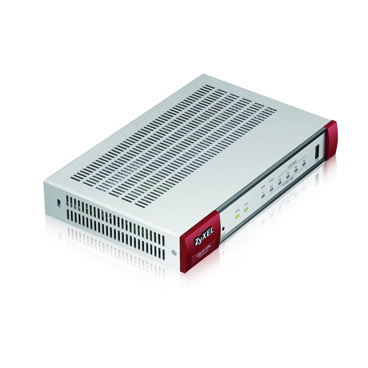 ZyXEL Next Generation VPN Firewall mit 1 WAN, 1 SFP, 4 LAN/DMZ Gigabit Ports [USG20-VPN] USG20-VPN (10 VPNs)