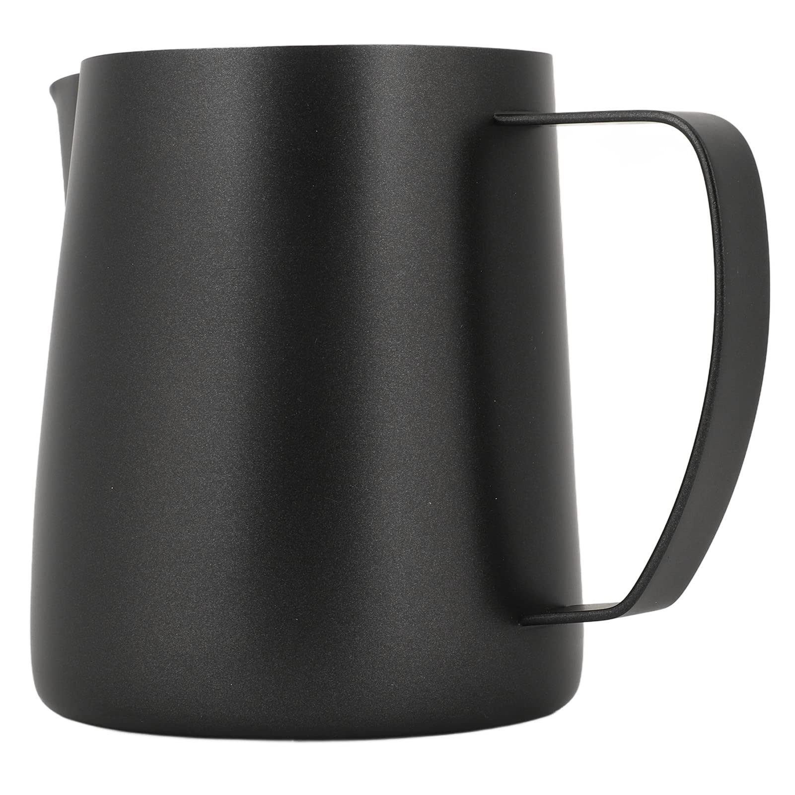 Akozon 700ML Dzbanek do Spieniania Mleka ze Stali Nierdzewnej 304 - Pogrubiony Teksturowany Dzbanek Latte Art do Kawy - Idealny dla Baristów i Domowego Browarnictwa (BLACK)