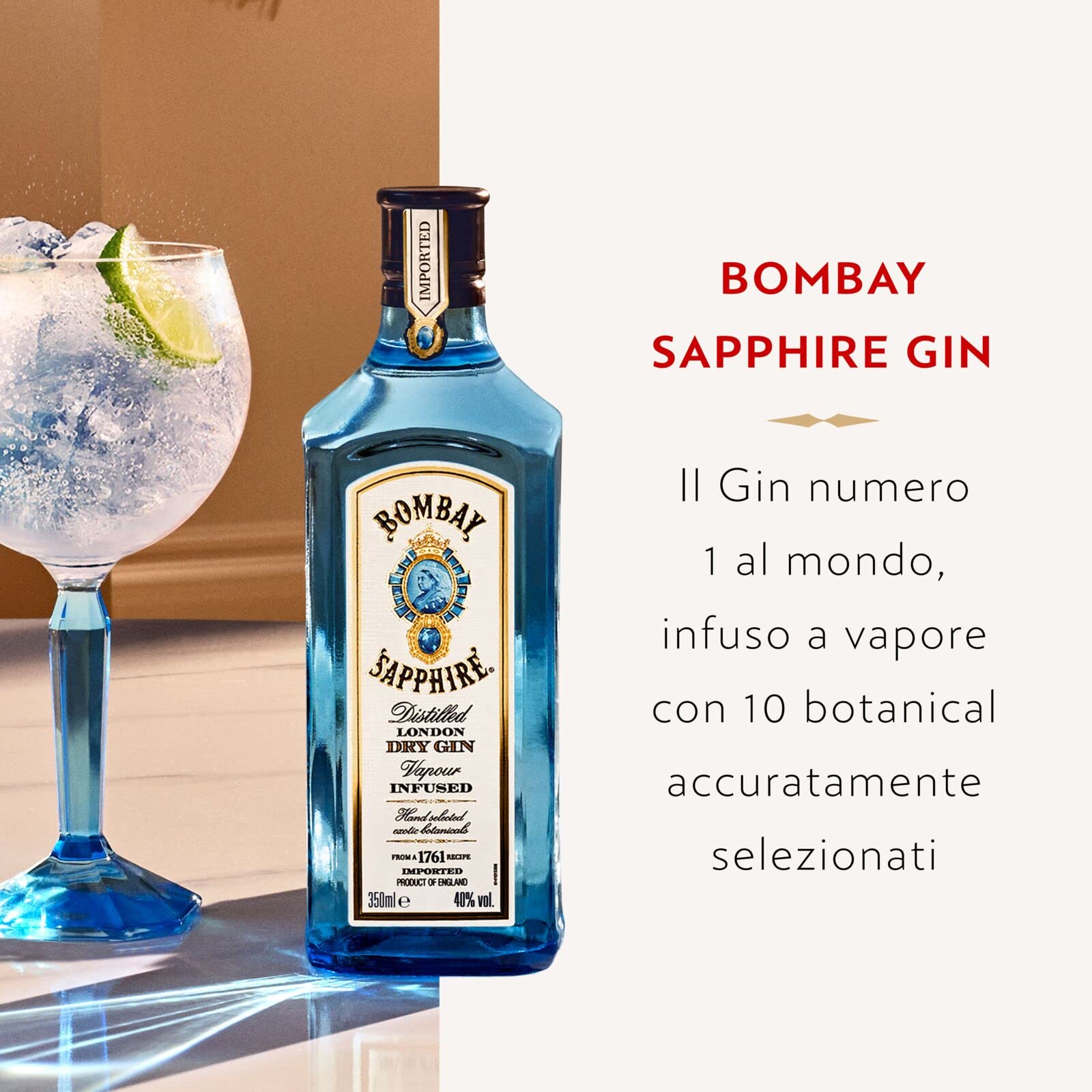 Martini Negroni Cocktail Kit Gift Set, Include Martini Riserva Speciale Rubino Vermouth 75cl, Martini Riserva Speciale Bitter 70cl, Gin Bombay Sapphire 35cl, Bicchiere Tumbler Martini