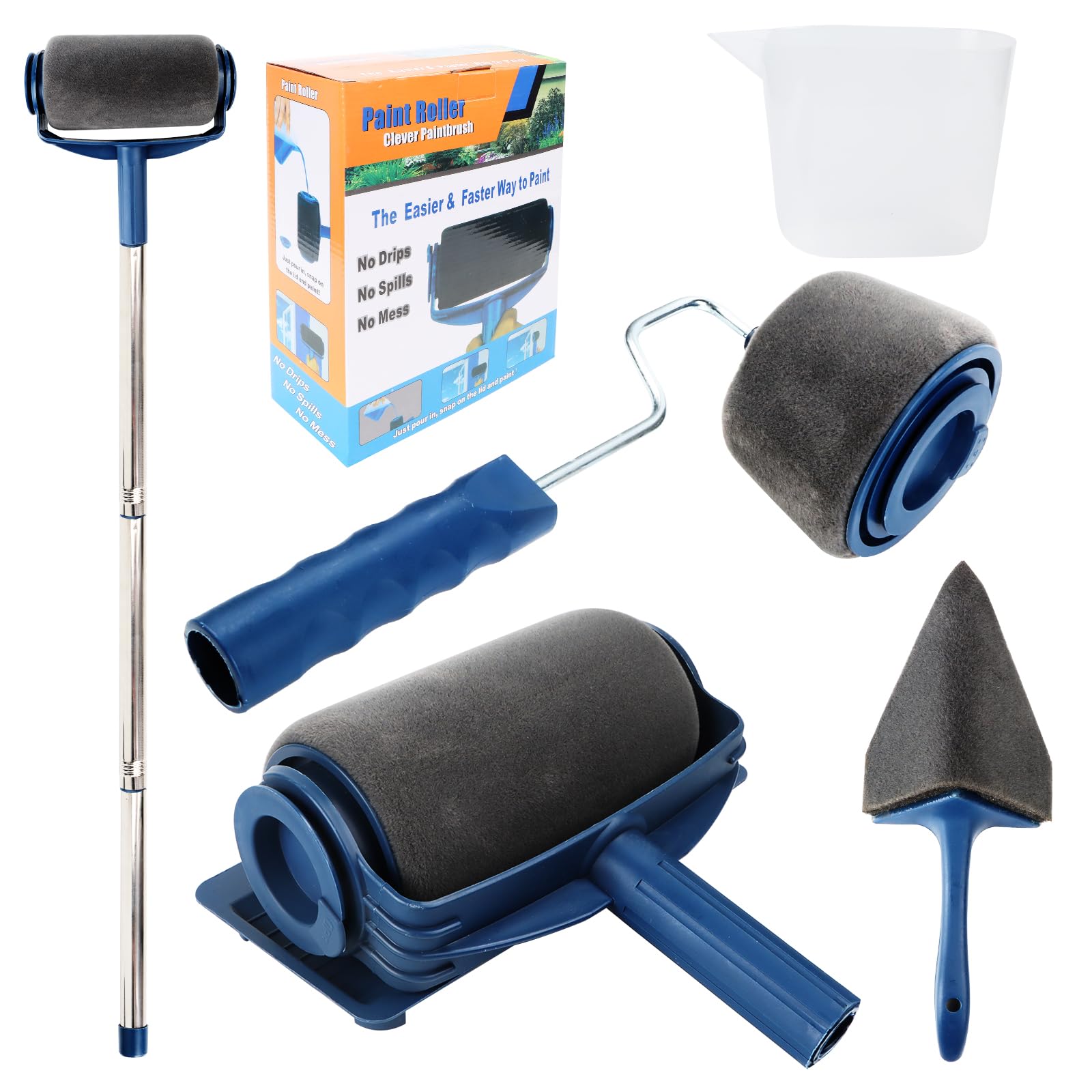 Lot de 6 rouleaux de peinture murale avec réservoir
