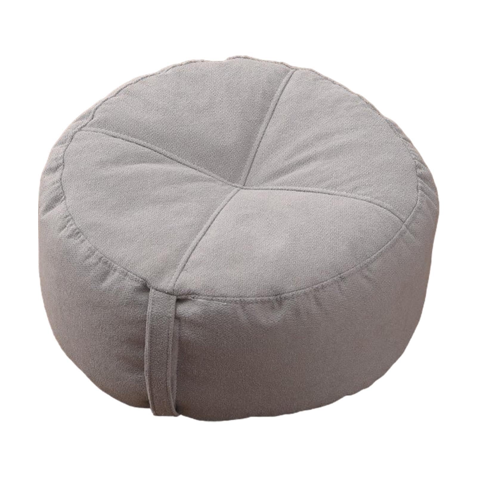 QIXCXAZ Round Floor Pillow Beautifully Crafted Cushion Pad Comfort Indoor Outdoor Relaxation Meditation Yoga Needs Meditation Cushion Floor Seating Bedroom, Gray, 40x15cm