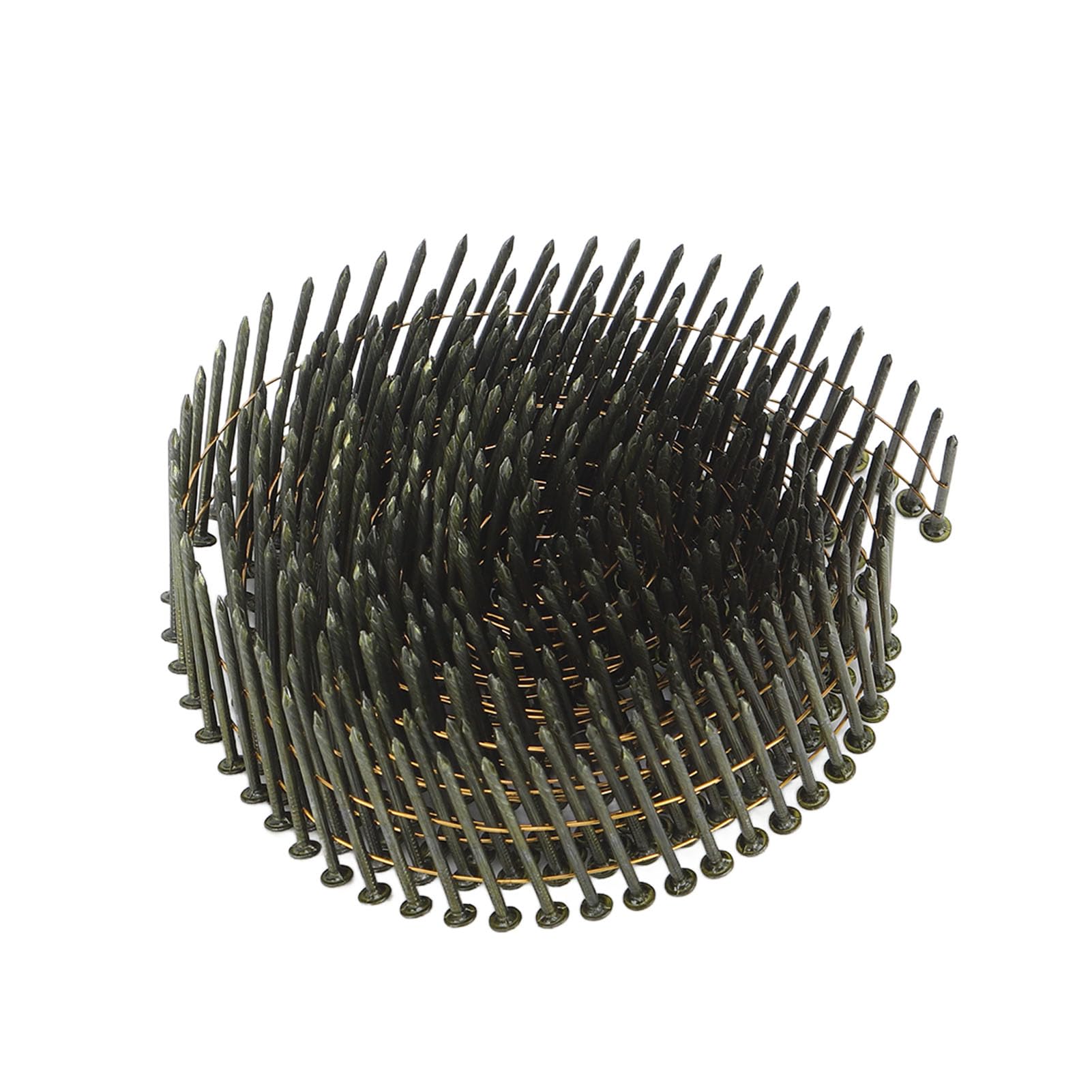 Clavos en Espiral de Alambre de Acero para Revestimiento, 2,1 X 38 Mm, 40 Rollos, 16000 Unidades, Vástago de Anillo de Cabeza Redonda de 15 Grados para Revestimiento de Techos, Paletas,