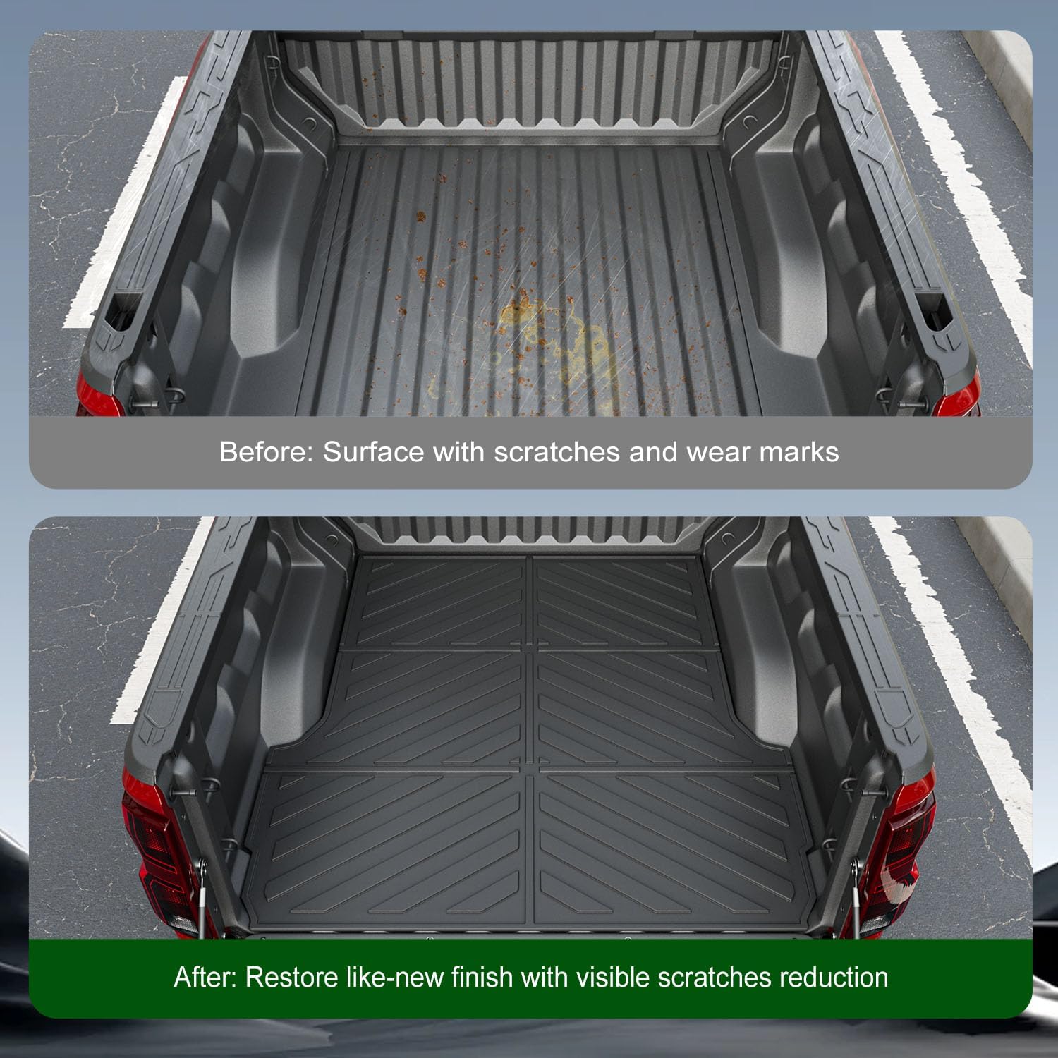 xipoqix Truck Bed Rail Cap Compatible with 2023-2026 Chevy Colorado GMC Canyon Truck Bed Mat Tailgate Rail Protectors Cover Replacement for 2023-2026 Chevy Colorado Accessories
