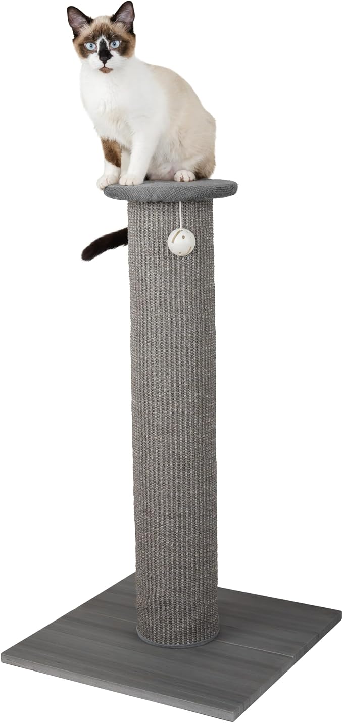 Rascador para Gatos Torre Sisal 32 Pulgadas Gris miniatura 6