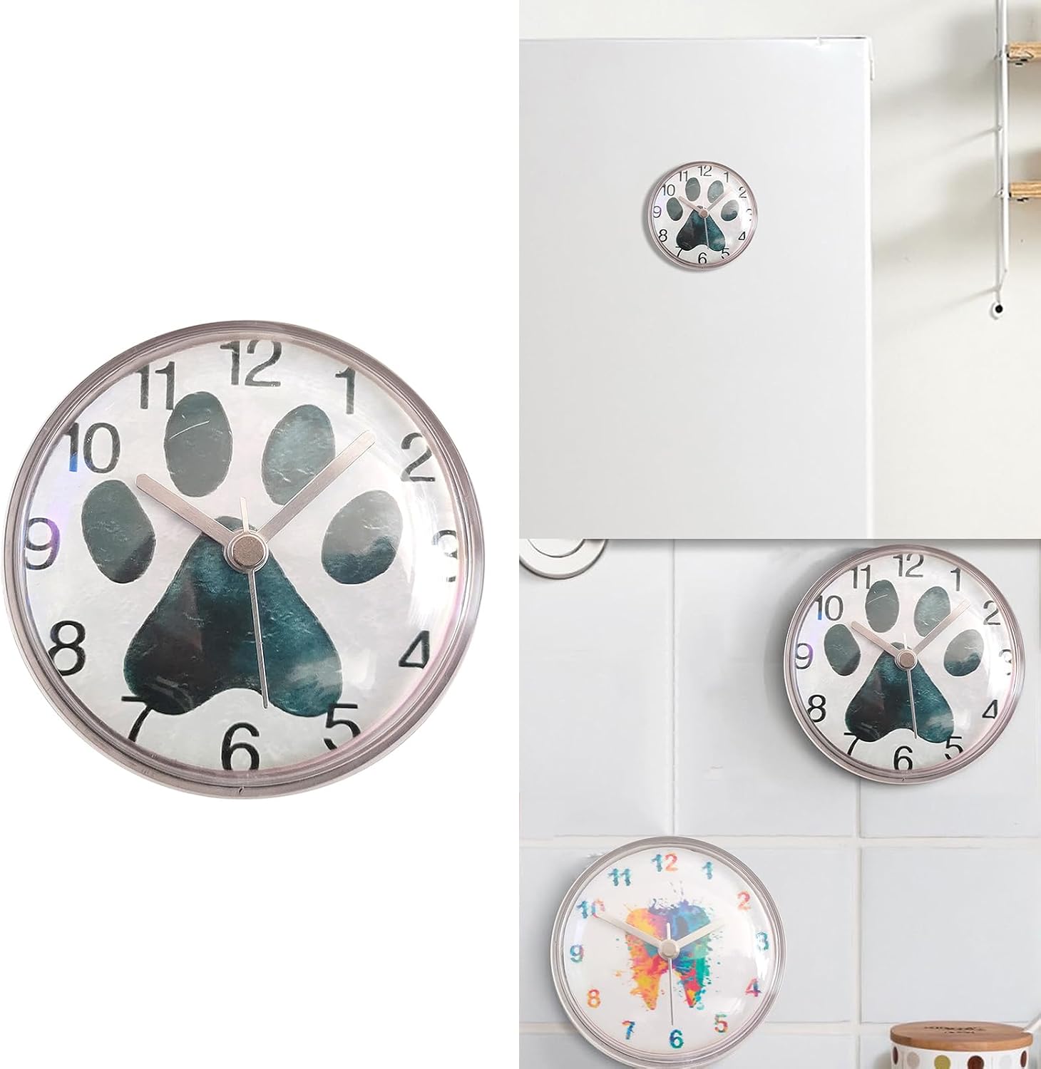 Rulbelok Digital Shower Clock Waterproof Wall Suction Cup Bathroom Suction Cup for Washroom Kitchen Digital Clock