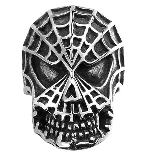 Via Mazzini Stainless Steel Bikers Punk Spiderman Ring For Men And Boys (Ring0447)