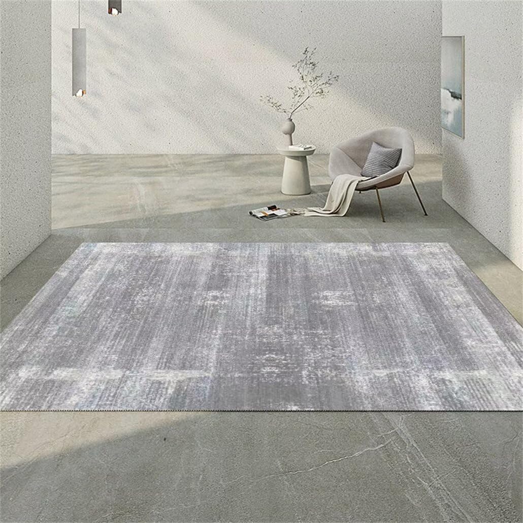 Tapis de salon gris moderne 130x190cm pour un couloir accueillant