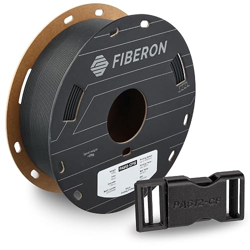 Polymaker Fiberon PA612-CF15 Carbon Fiber Nylon Filament 1.75mm, Black, 1kg | 15% CF Reinforced, Less Moisture Sensitive than PA6, Stronger than PA12, Stable Dimensions, Annealed HDT 175°C at 0.45 MPa - 111 - 1.75mm Fiberon Pa612-cf15 Black 1kg - NYLON
