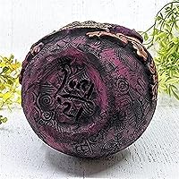 Vista 4 de HIIGH Botella de bruja de Greenman, polilla de la hoja de la muerte, decoración celestial, luna, boticario, frasco de poción, estatua de altar wicca