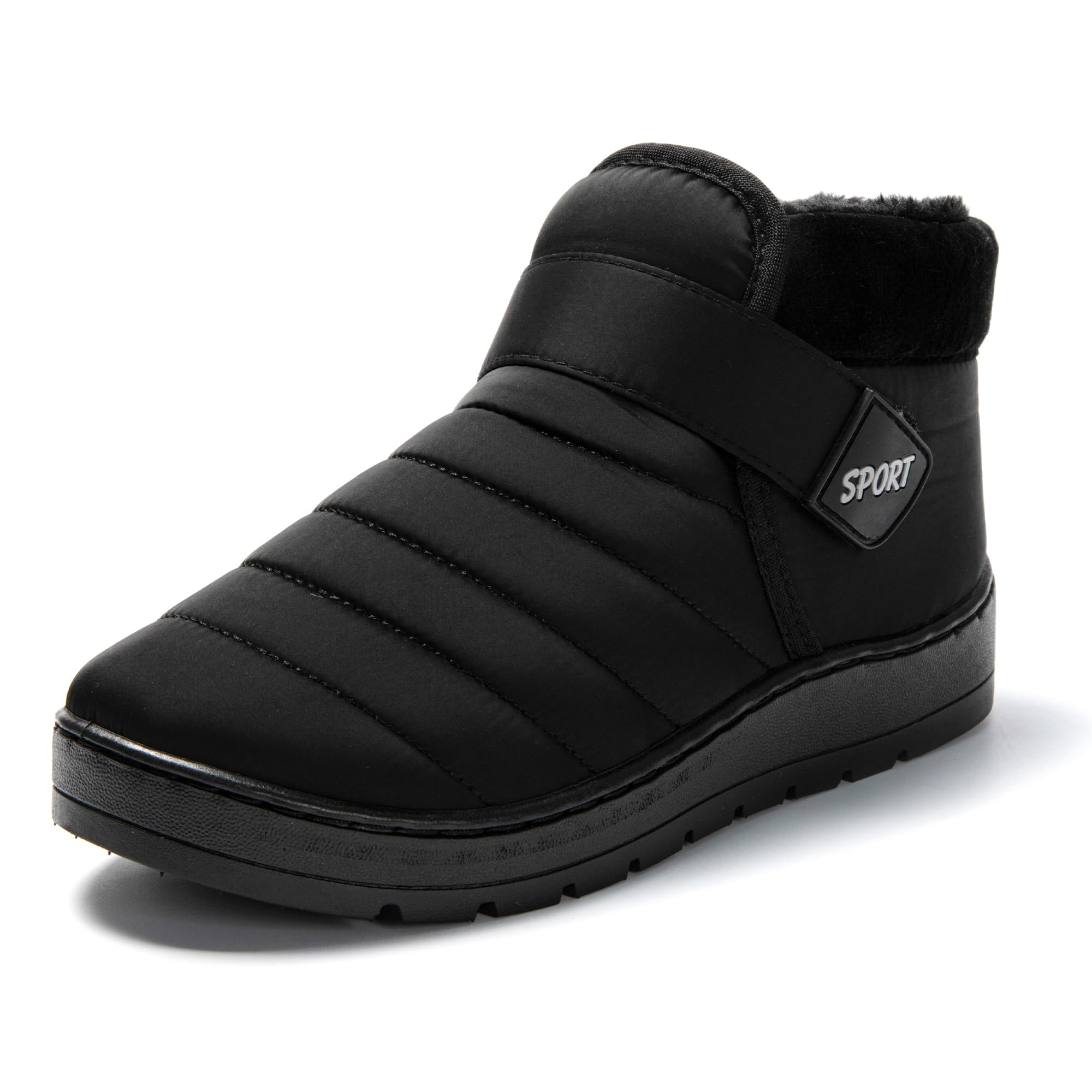 JOMIX Pantofole Donna Stivali Invernali Ciabatte Chiuse Calde da Casa Scarpe Mocassini da Inverno Babbucce Pelose Comode Chiusura a Strappo Regolabile