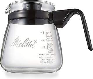 メリタ Melitta コーヒー サーバー ガラス製 耐熱 電子レンジ対応 750ml 6杯用 グラスポット MJG-750S ブラック