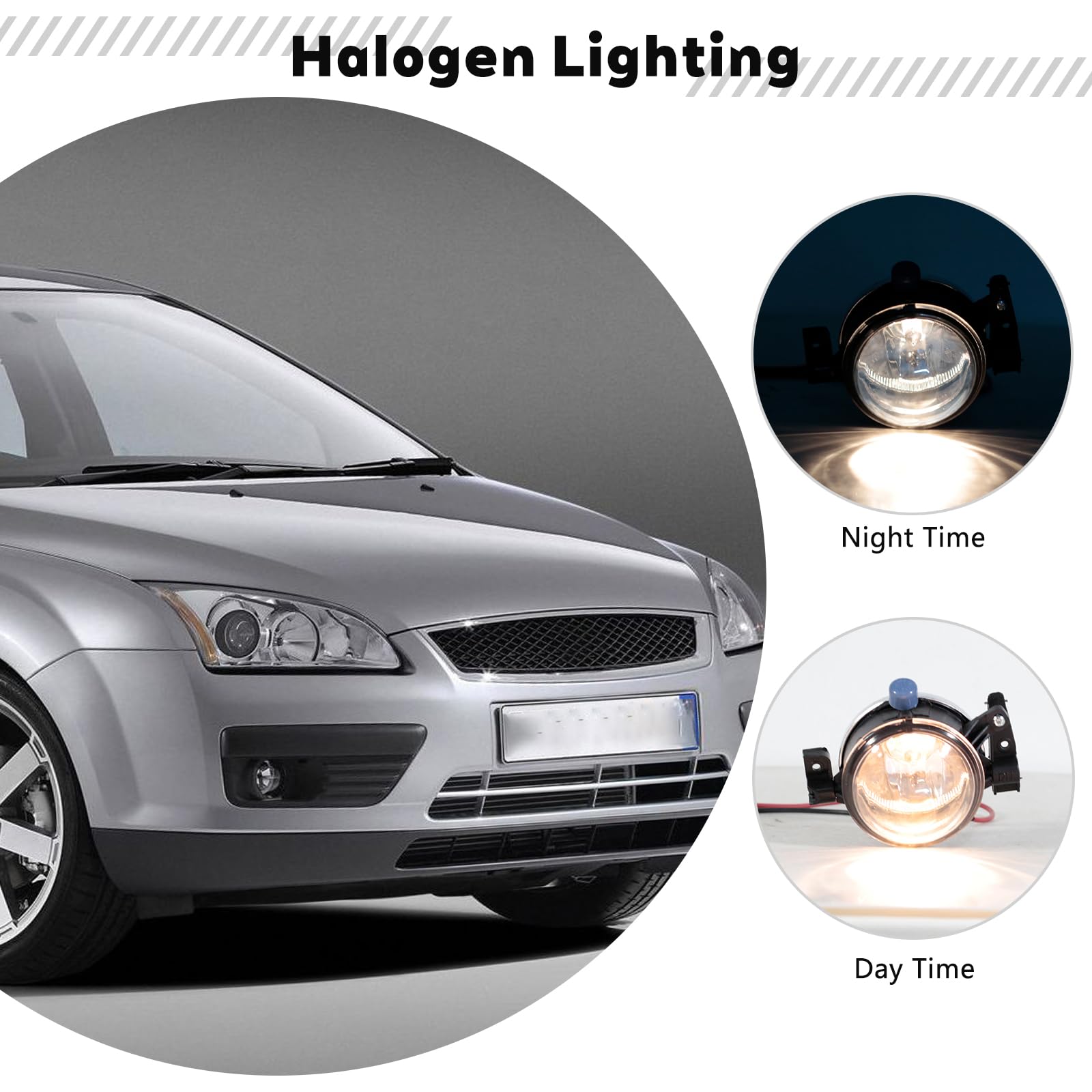 Światło przeciwmgielne przedniego zderzaka do Ford Focus 2005-2007 3M5115K202AB 3M5115K201AB prawy