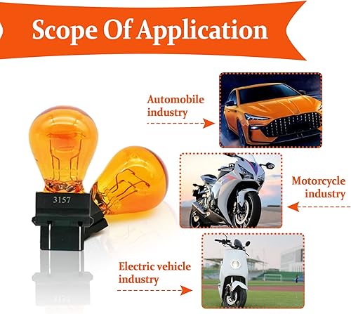 Miniatura 5 de 10 bombillas 3157, mini bombilla miniatura 3157, luz de freno automotriz, señal de giro lateral, luz trasera, repuesto estándar, base de plástico