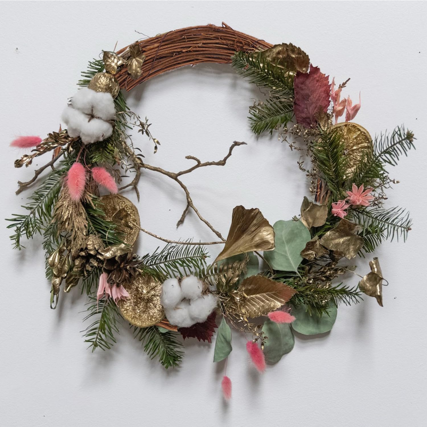 7 Pcs 12 Inch Natural Grapevine Wreath Set, Hand-Woven Vine Branch Wreaths for DIY Crafts, Christmas Decorations, Home & Event Styling