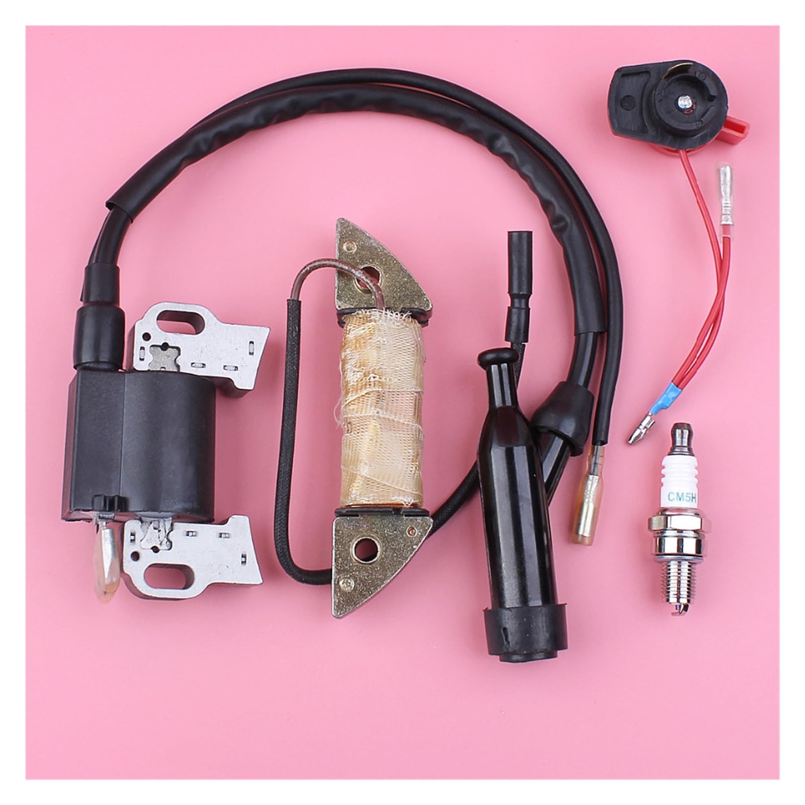 Kit de bujía de Interruptor de Parada de Bobina de Carga de Encendido for GX340 GX390 11HP 13HP GX 340 390 Pieza de Motor de cortacésped
