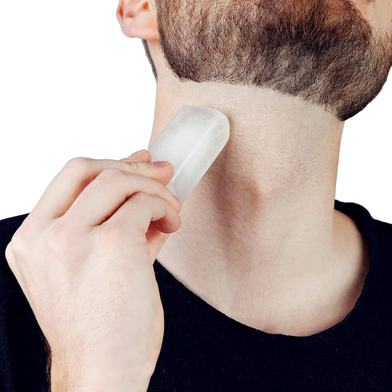 Störtebekker® - Premium Pietra di allume - Sedativo del sangue dopobarba - Lenisce la pelle dopo la rasatura con un rasoio di sicurezza/coltello - effetto antisettico - Blocco di allume potassio