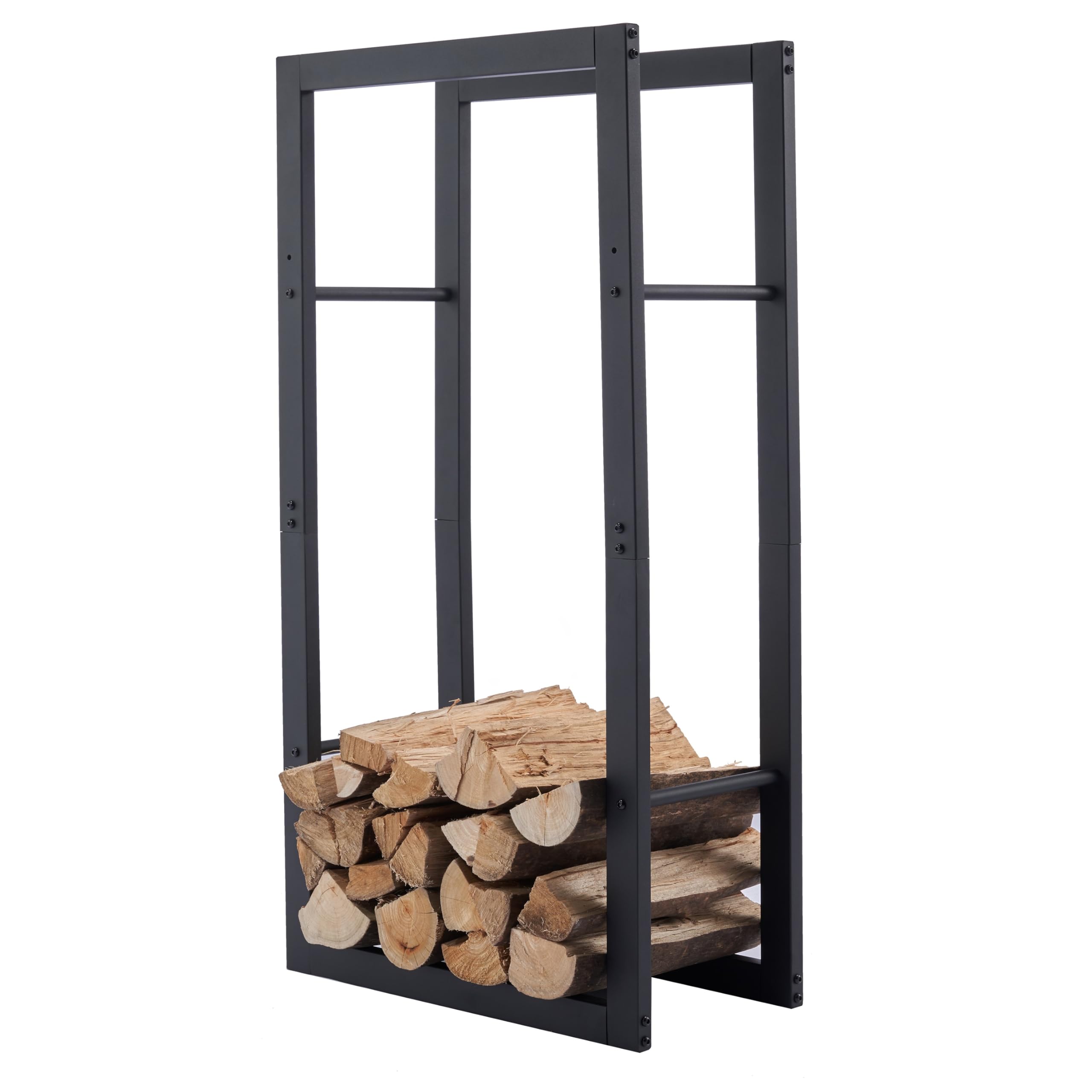 Scaffale Per Legna Lendo Online - 100x25x100 Cm, Metallico Nero, Con Borsa Trasporto - Foto 13