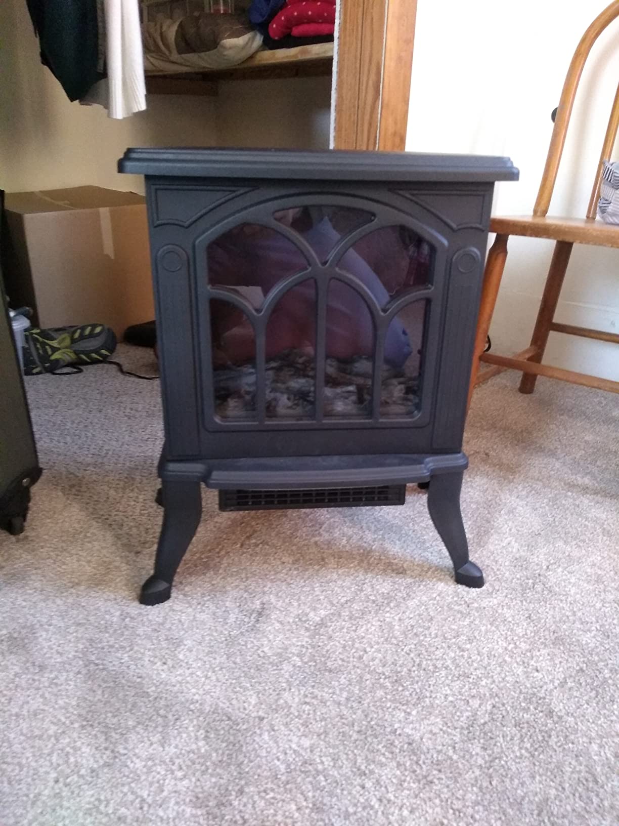 33/mo Finance Electric Fireplace Stove, LifePlus Freestanding