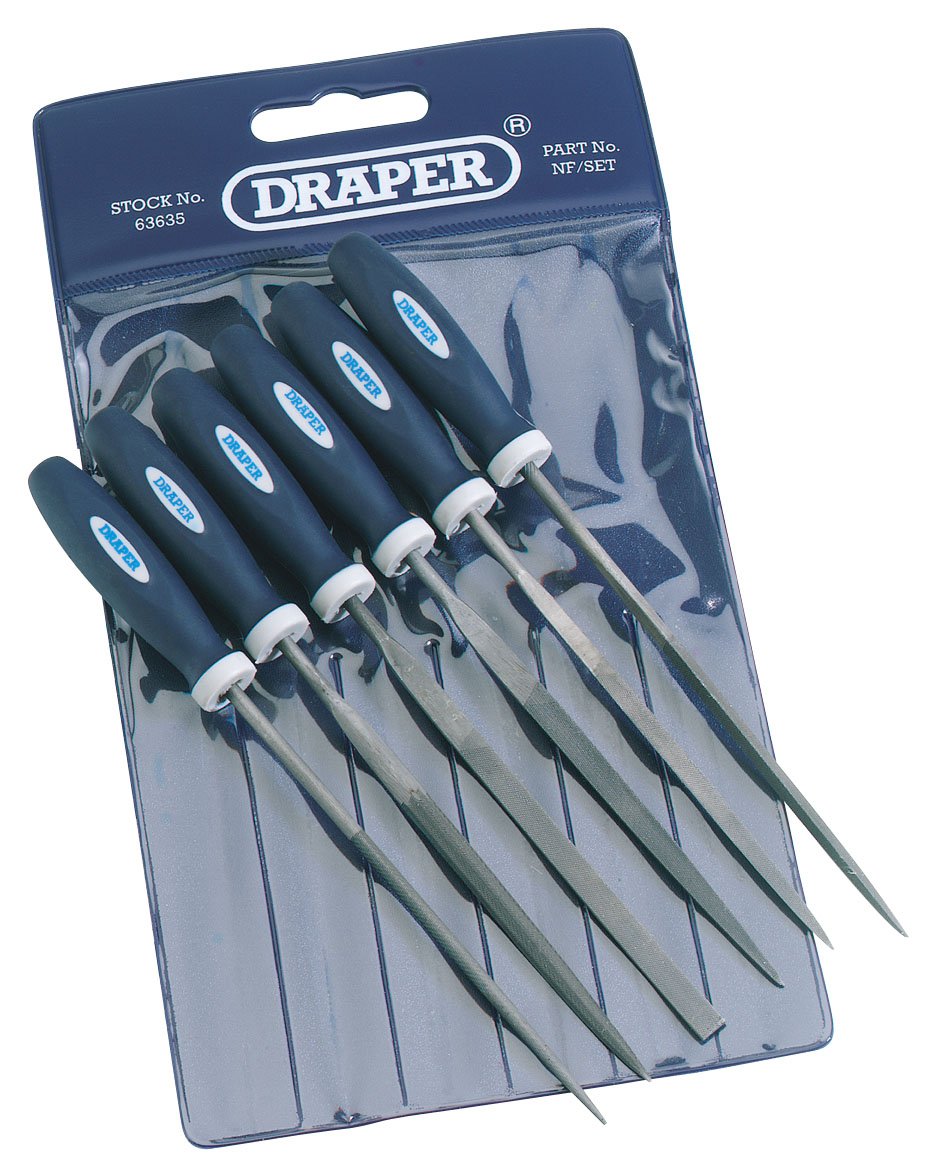 6 Piece 140mm Soft Grip Needle File Set