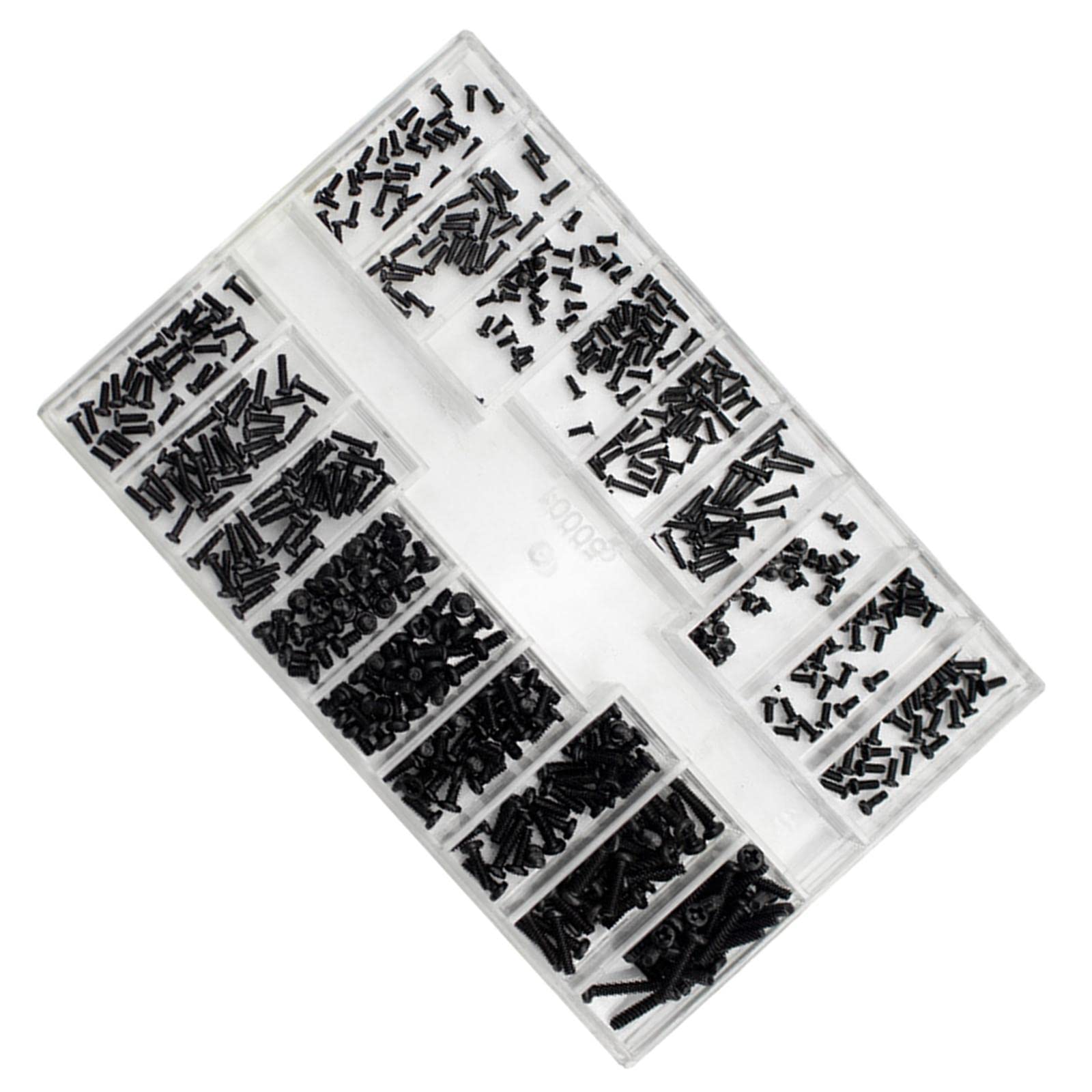 500 Pieces 18 Sizes Mini Screw Nuts Rust Proof Universal for Notebook Glass Style C-image-44