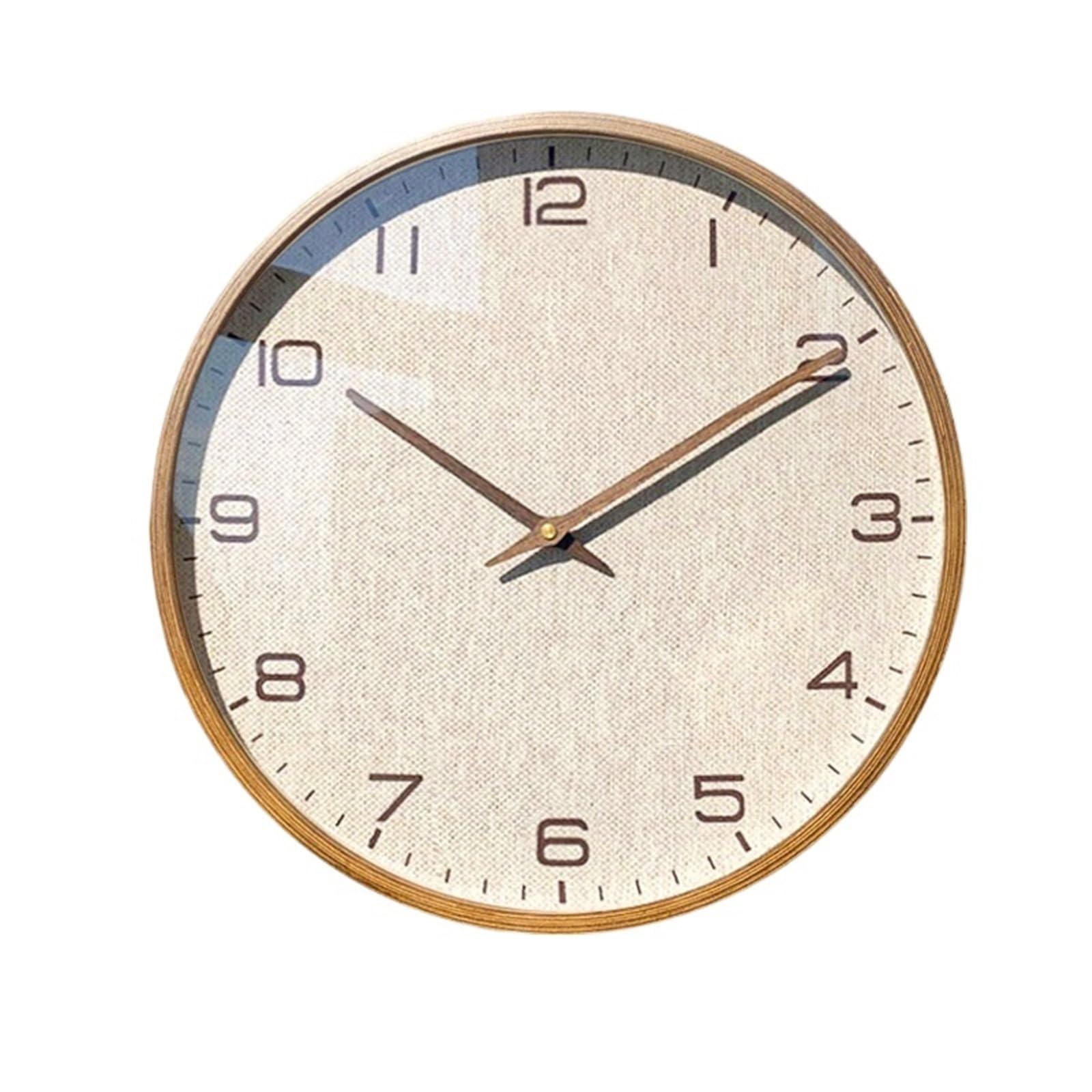 Aioneer Wall Clock This Silent Wall Clock Features A Natural Wood Grain Design And Boasts An Exquisite Appearance, Exuding A Sophisticated Aesthetic-Small