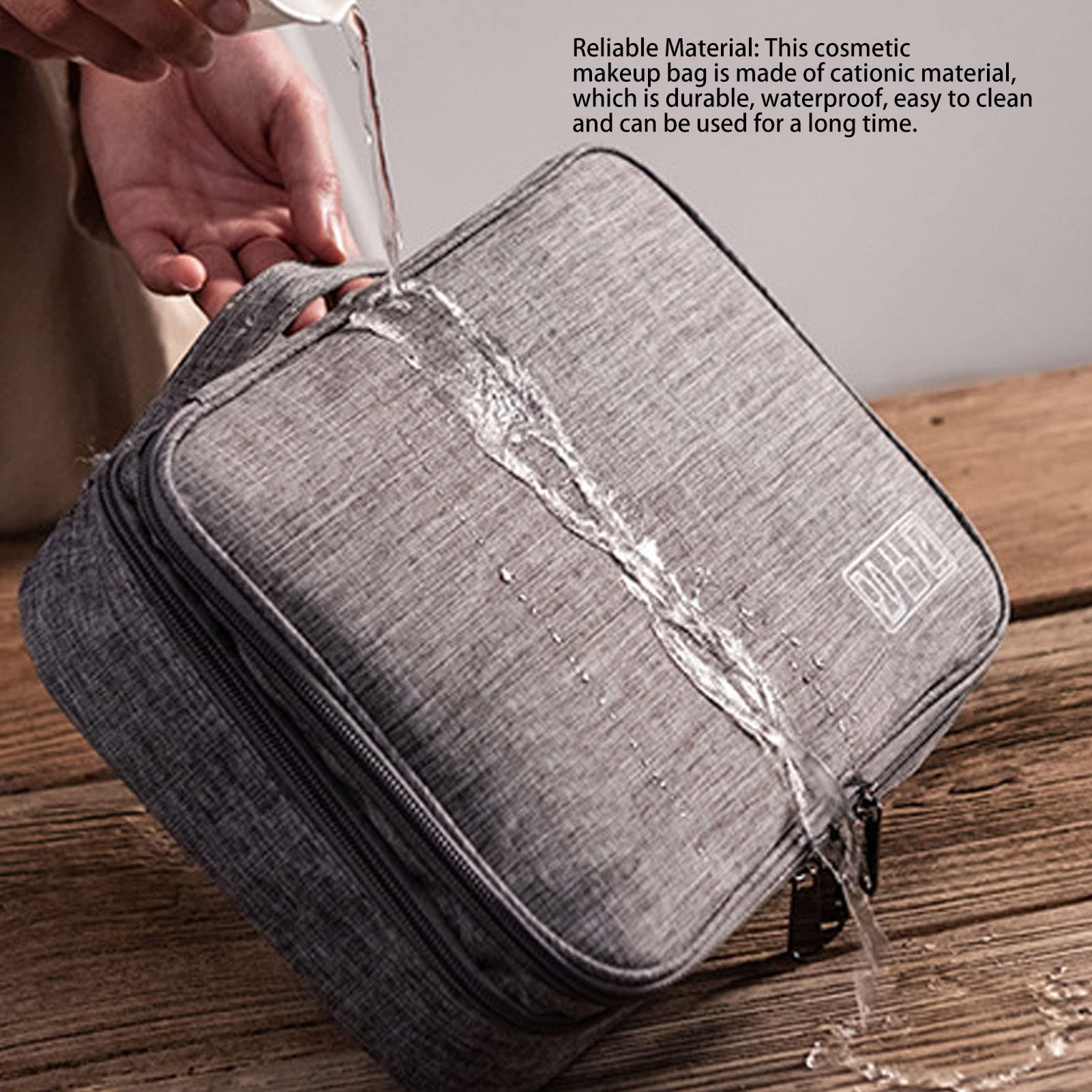 Borsa Organizer Per Cavi Ted - Beige, Materiale Riciclato, 14x14 Cm - Foto 8