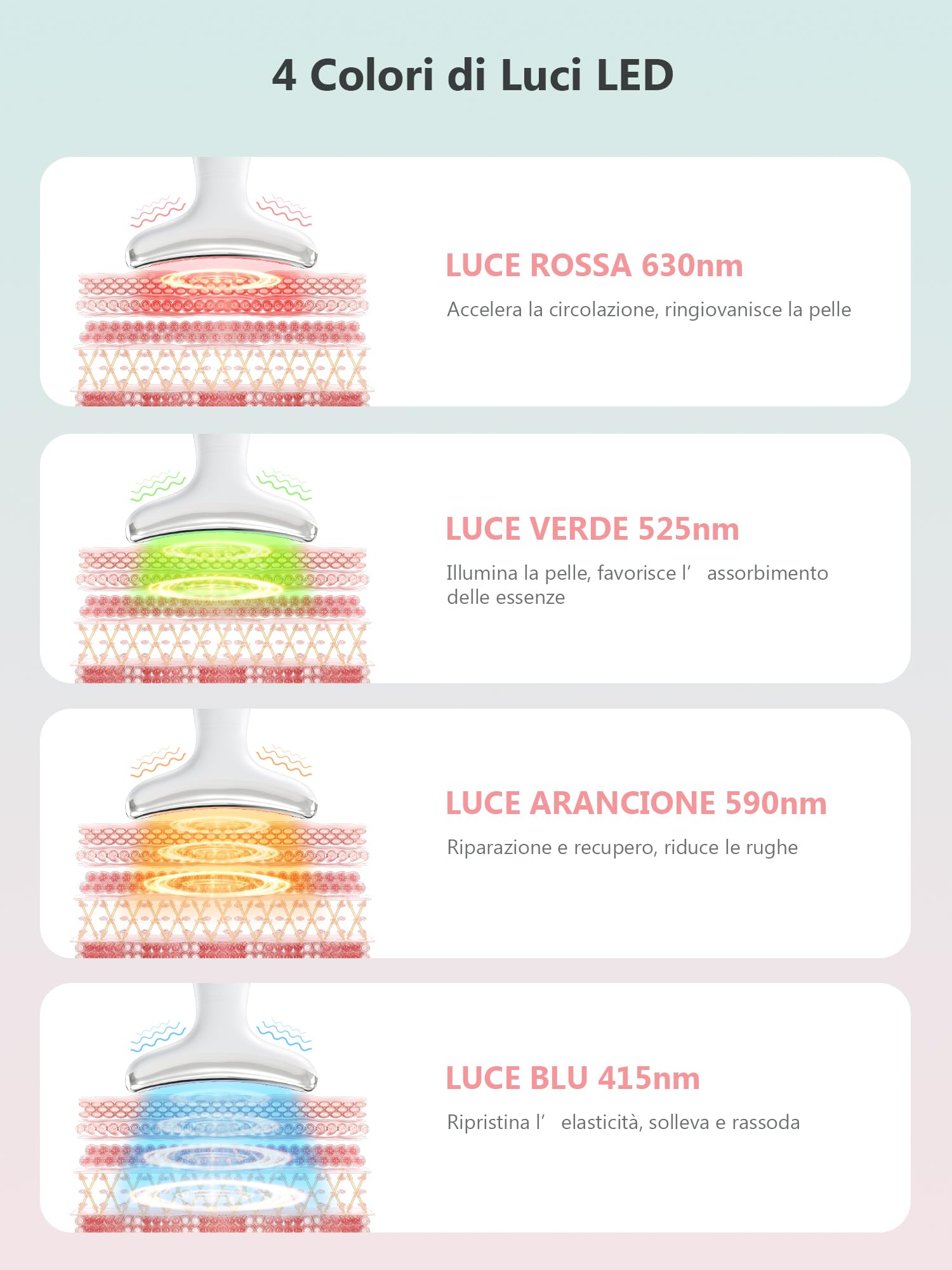 Massaggiatore Viso Lifting Elettrico Antirughe: Dispositivo di Bellezza a 5℃ del Freddo e 45℃ Terapia del Caldo - Face Massager con 6 Modi 4 LED - EMS Lifting Gua Sha Massaggio Rassodante Collo Viso