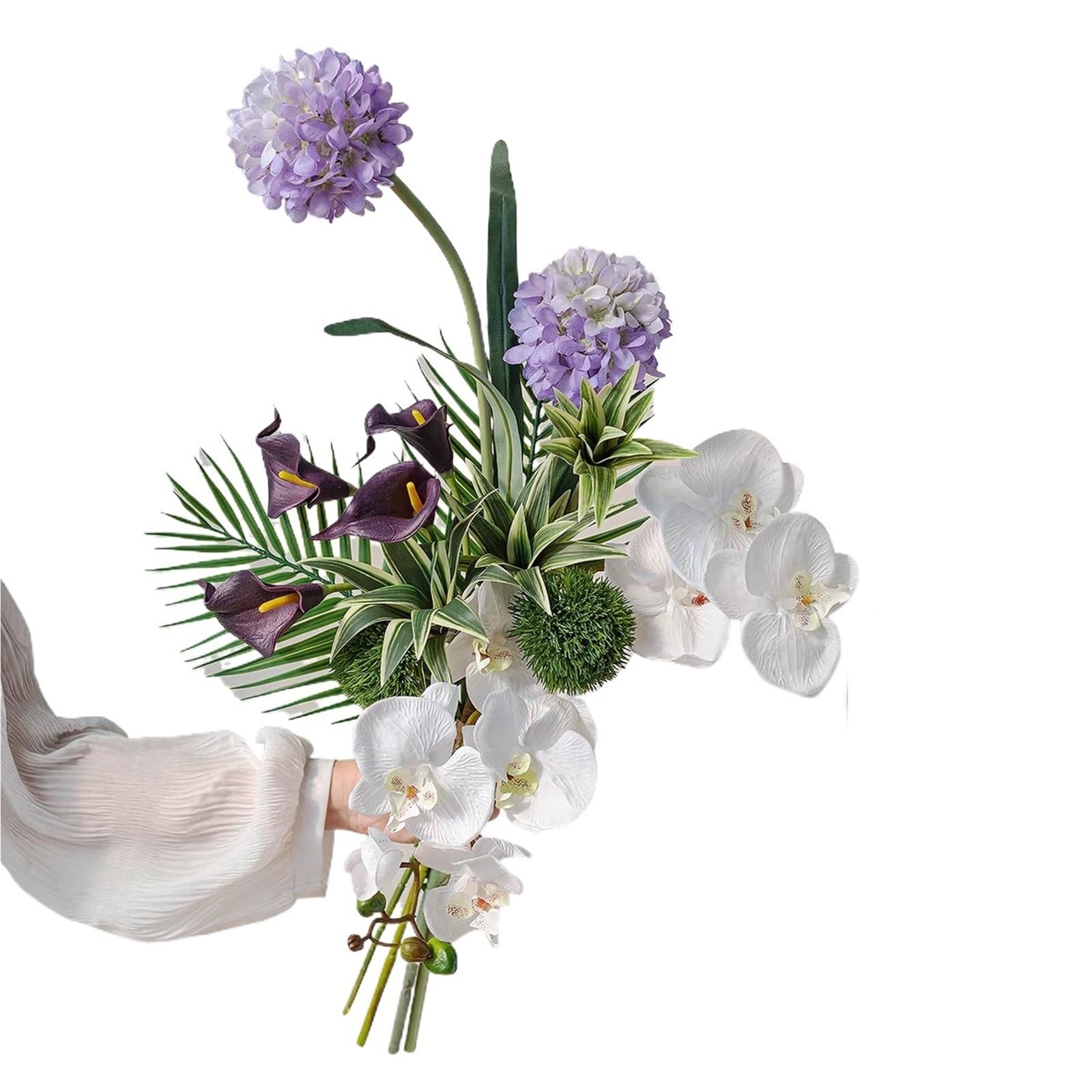 HONKERW fake flowers Artificial Flowers Bouquet Fake Silk Spring Floral Stems Arrangements for Home Living Room Table Vase Decor artificial(Color3)
