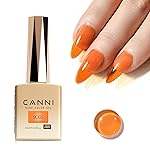 CANNI Jelly Orange Gel Nail Polish, 1Pcs Orange Brown Fall Gel Polish Translucent Color High Gloss Soak Off U V French Nail Manicure Salon DIY