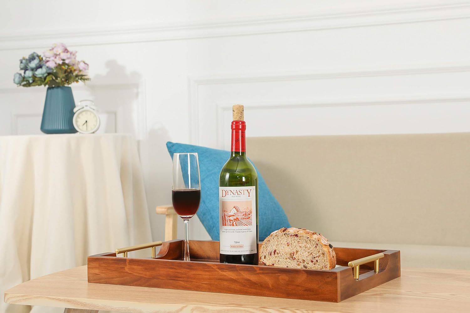 Serving Tray with Handles - 20 inch - Ottoman Trays Extra Large - Serving Tray for Ottoman - Trays for Coffee Table - Coffee Table Tray - Decor Serving Tray - Farmhouse Serving Tray : Home & Kitchen