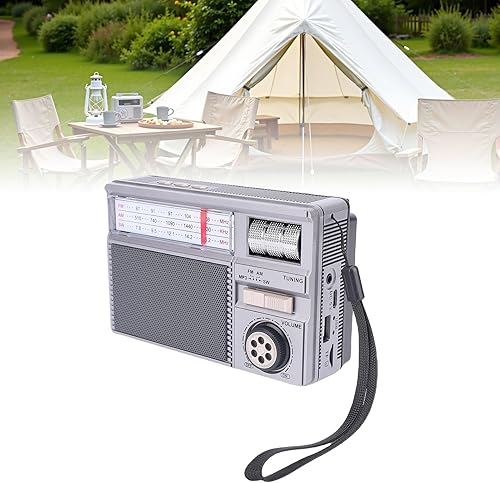 Miniatura 3 de Radio solar, altavoz Bluetooth AM FM SW, radios portátiles vintage compatibles con batería recargable y paneles solares, fuente de alimentación para