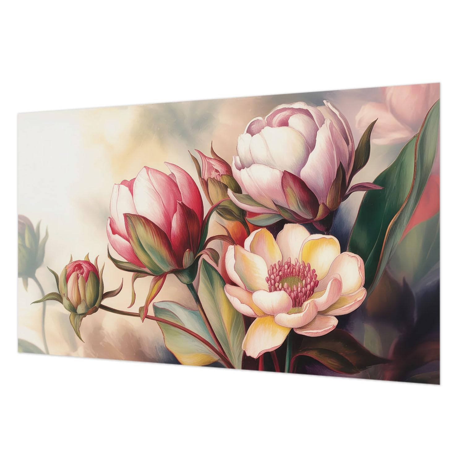 Papier peint intissé bouquet de fleurs grand format 416x254 cm pour décoration murale