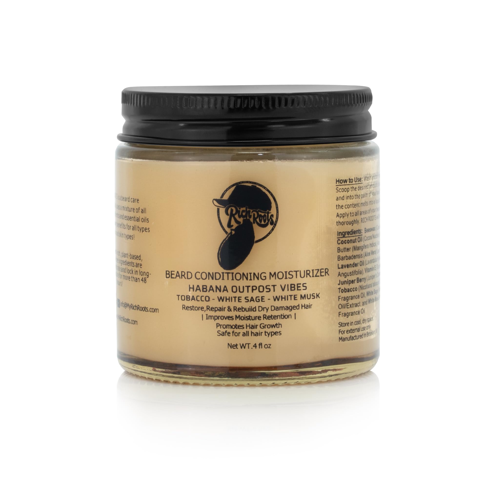 Rich Roots All-In-One Beard & Hair Conditioning Moisturizer (Habana Outpost Vibes)(HOV) - Small, 4 fl oz