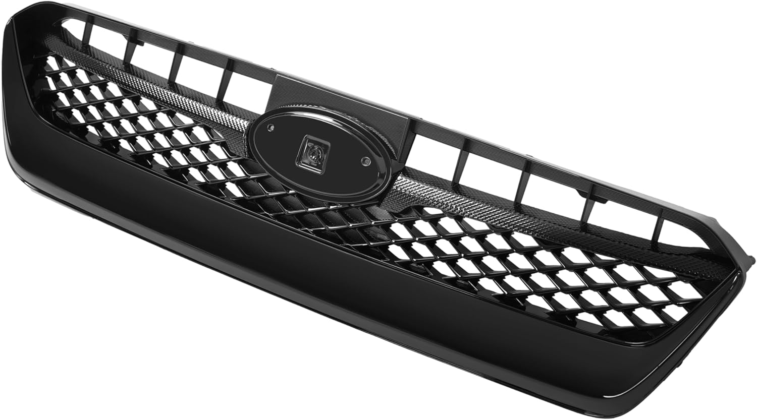 KUAFU Upper Grille Compatible with 2015-2017 Subaru WRX 91121VA060 SU1200160 Front Bumper Grill Assembly Plastic (ABS) Painted Black