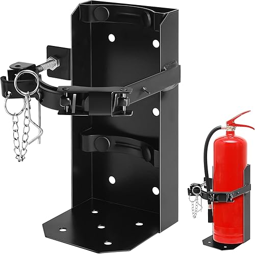 Miniatura 8 de Paquete de 2 soportes para extintor de incendios, soporte de pared para extintor de incendios de 2.5 libras, soporte de metal resistente para