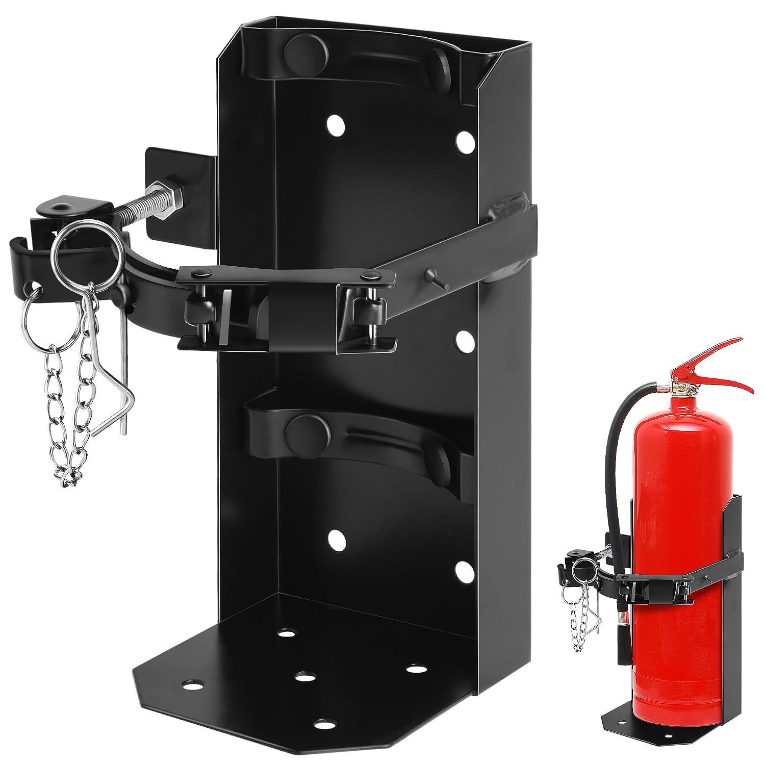 Watayo Heavy Duty Fire Extinguisher Bracket for 10lb Dry/5lb Co2 Extinguisher, Fire Extinguisher Mount Bracket, Metal Wall... - Review, Price and Buying Guide