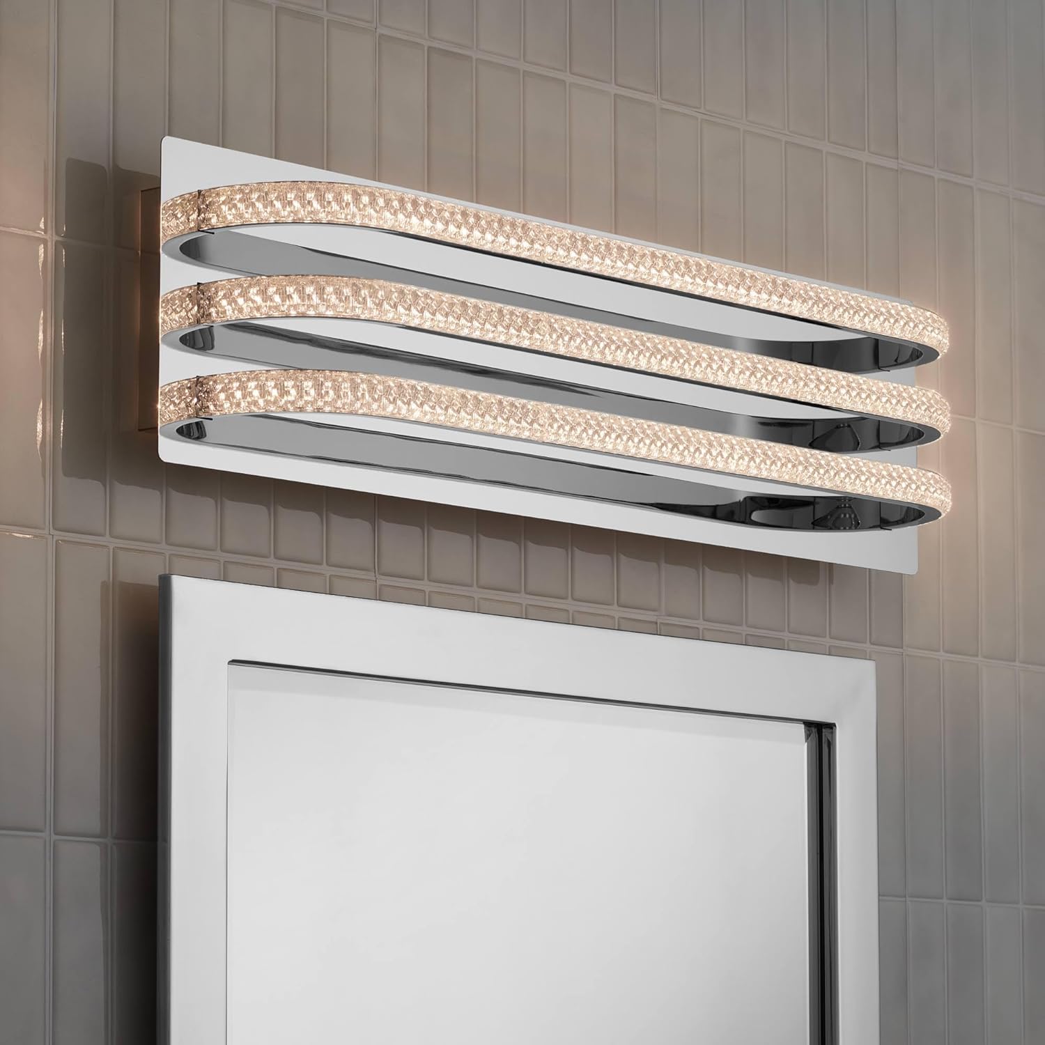 Possini Euro Design Possini Euro Diana 23 1/2" Wide Chrome LED Bathroom Vanity Light
