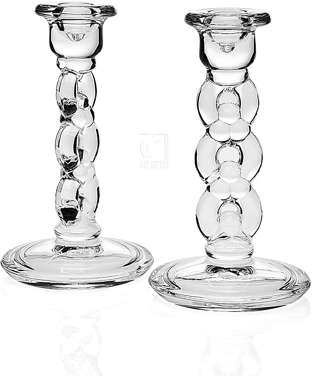 Godinger Fine Blossoms Crystal Candle Stick Pair