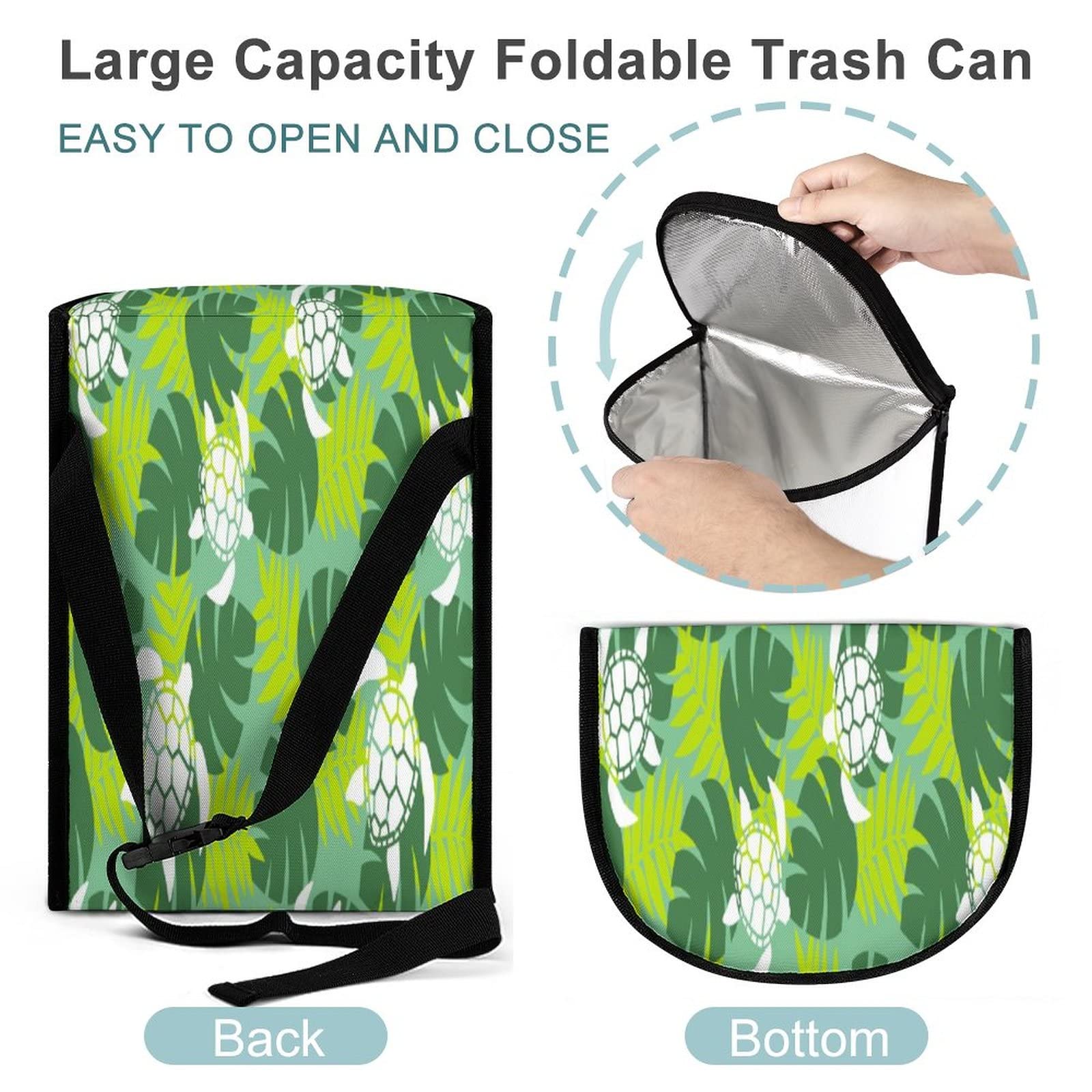 DISNIMO Sea Turtle Car Trash Can - Leak-Proof Back Seat Garbage Bin For Cars, SUVs, Trucks - View #11