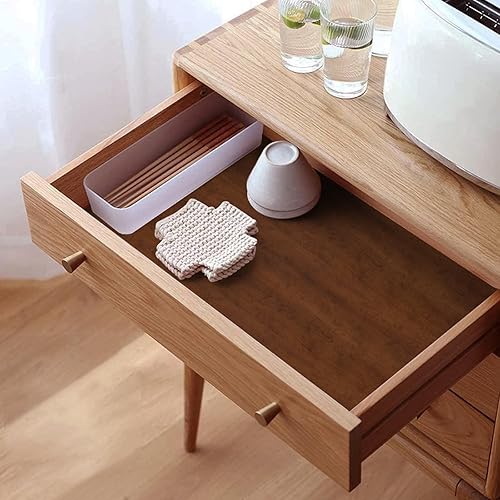 Miniatura 4 de Papel de contacto de madera, papel tapiz de despegar y pegar rojomarrón para gabinetes, papel de vinilo de grano de madera sintética, autoadhesivo,