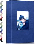 popotop Photo Album 4x6, Linen Cover Picture Album with 300 Horizontal Pockets and Display Window, Slip-in Photo Books for Family Wedding Anniversary Baby Vacation