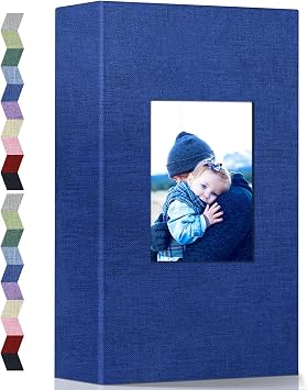 popotop Photo Album 4x6-300 Photos Linen Cover Photo Books with 300 Horizontal Pockets,Slip-in Picture Albums for Family Wedding Anniversary Baby Vacation Pictures