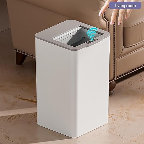 Miniatura 8 de AUNMAS Bote de basura eléctrico automático sin contacto con sensor de patada 9L de capacidad ABS para cocina, dormitorio, oficina, sala de estar