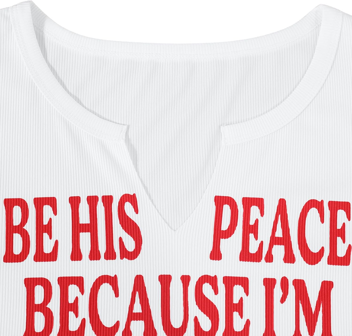 LovelyWholesale Sexy Crop Top for Women Graphic Tees V Neck Ribbed Tank Top - Image 6